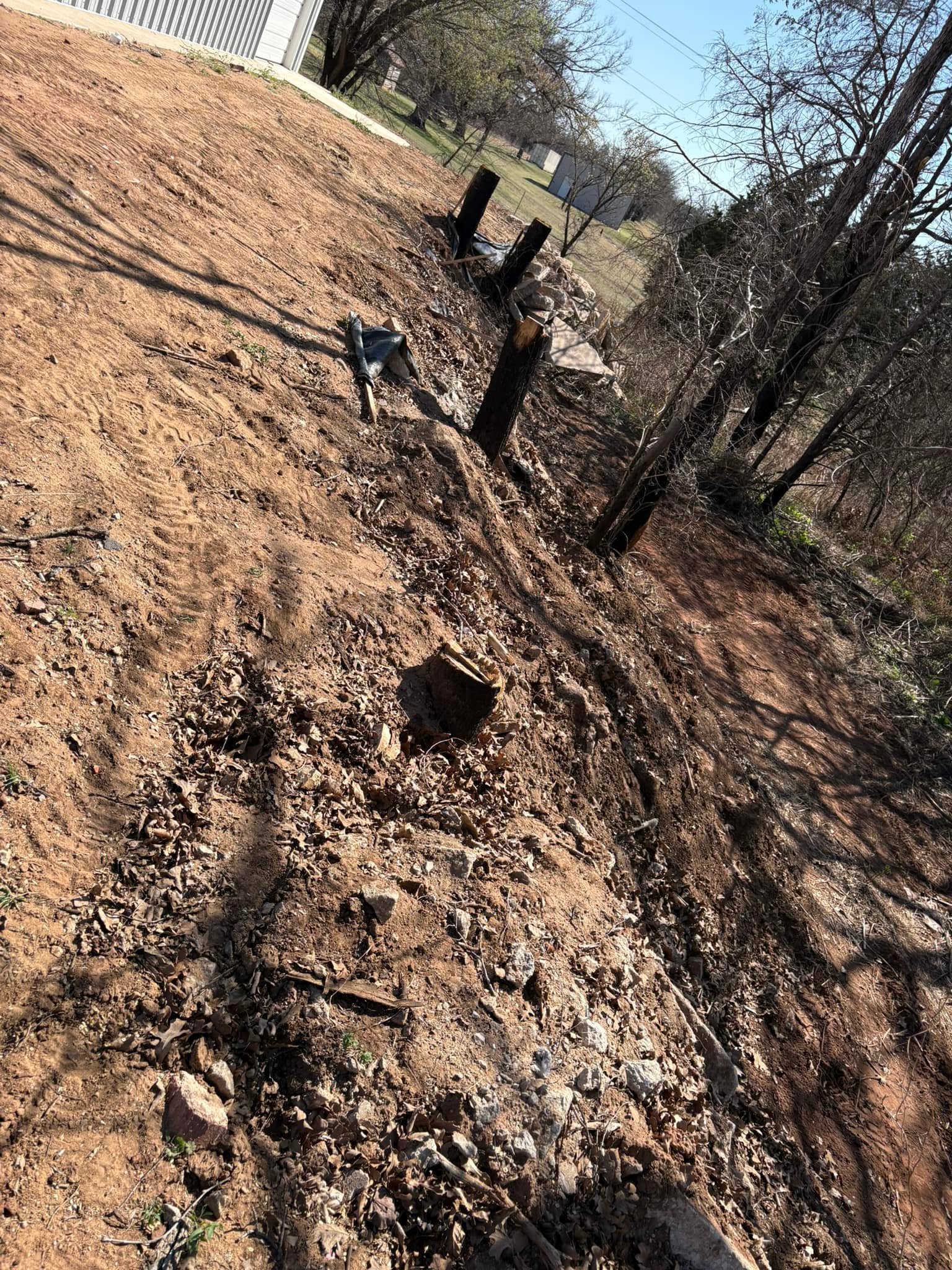 Grading & erosion control on a sloped lot